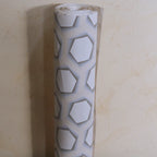 Hexagon ecru blue (per rol)
