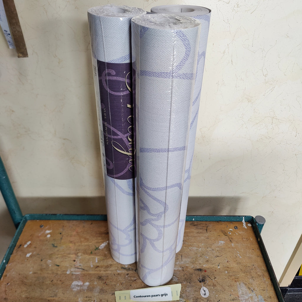 Contouren paars grijs