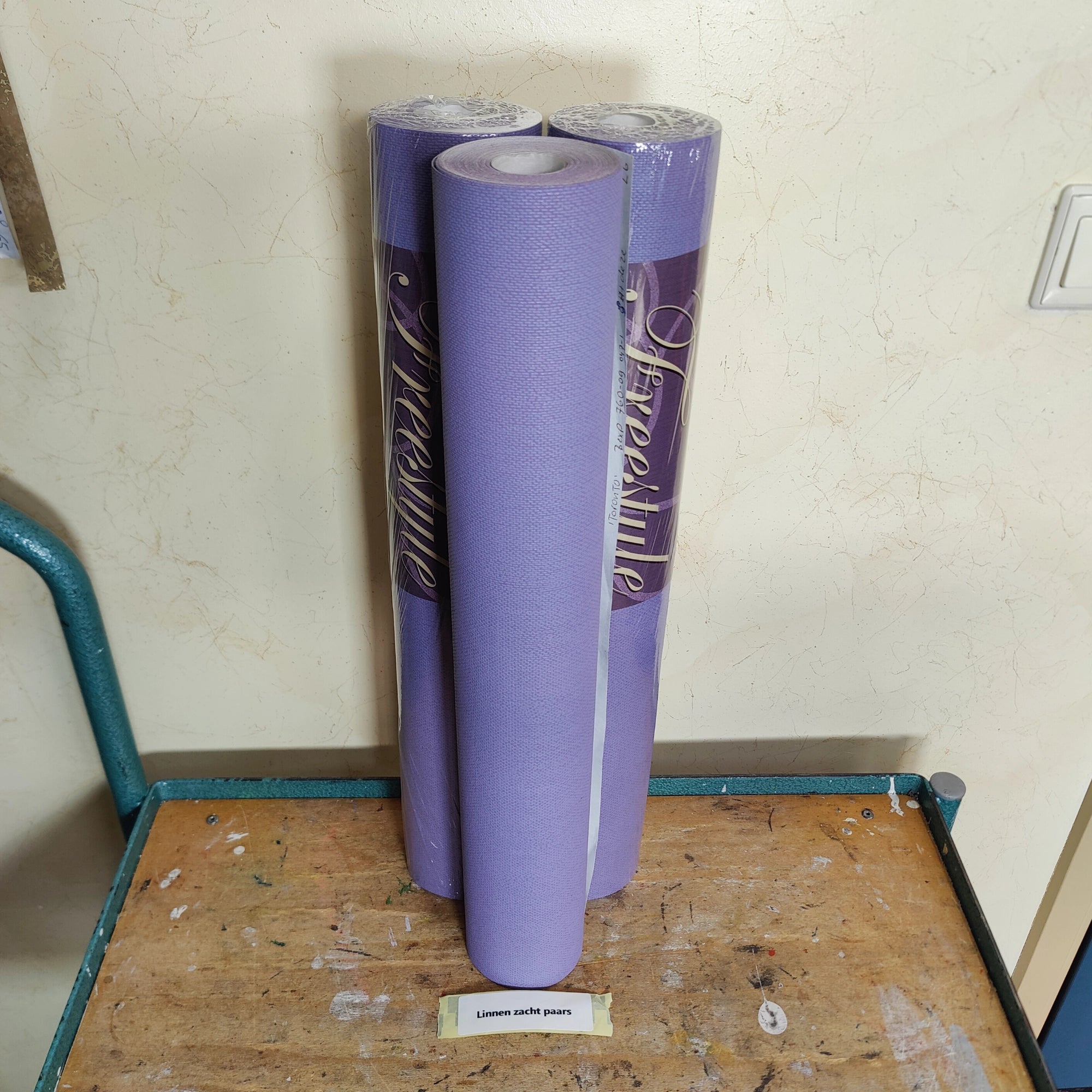 Linnen zacht paars Secundaire afbeelding