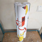 Bouwplaats voertuigen wit (per rol)