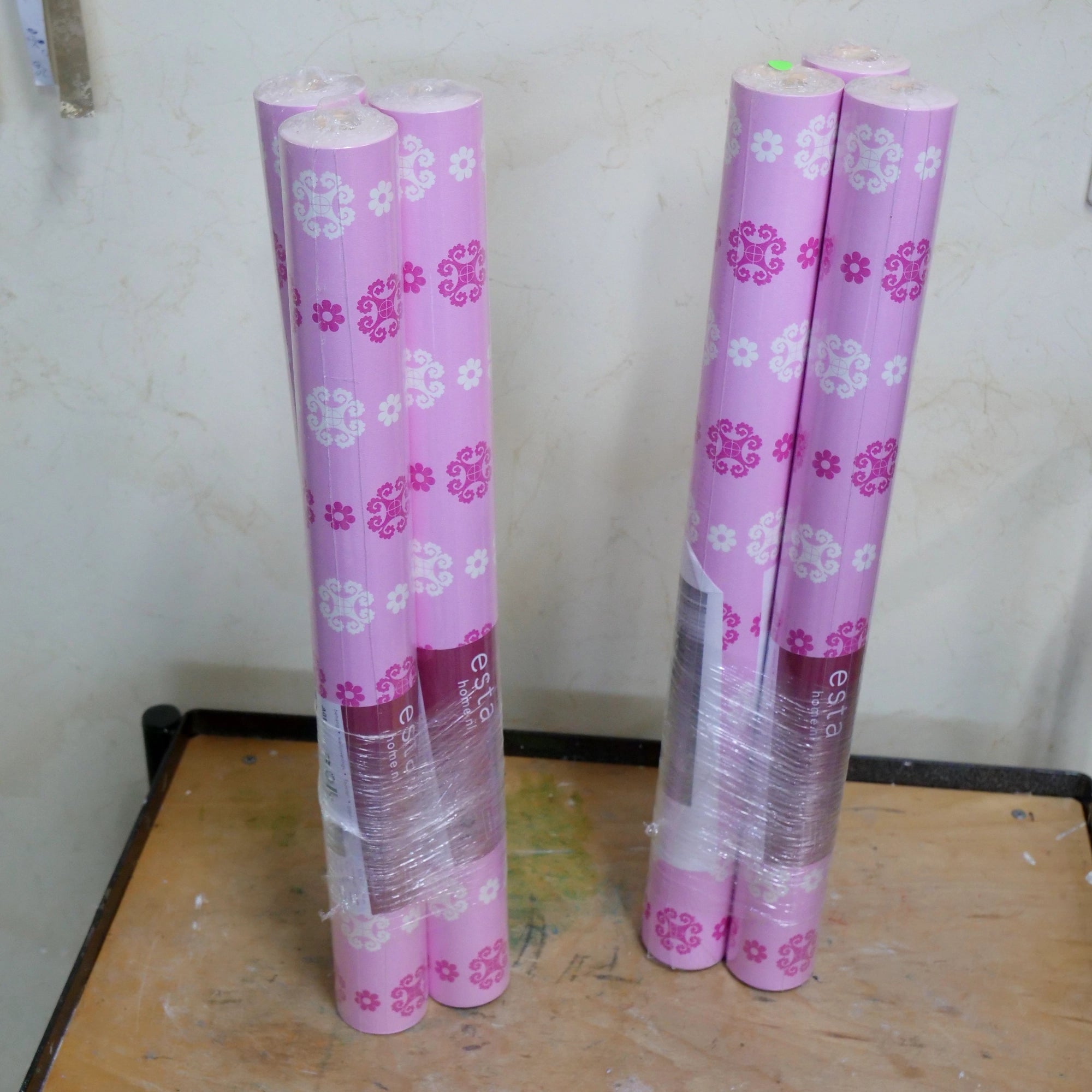 Roze retro (set van 3 rollen)