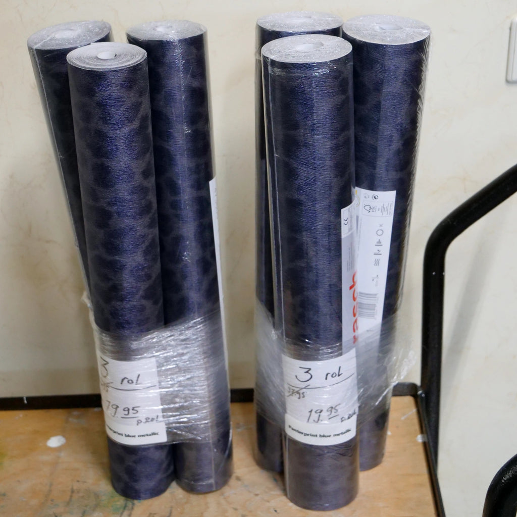 Panterprint blue metallic (set van 3 rollen)