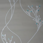 Bloem en knop taupe (set van 2 rollen)