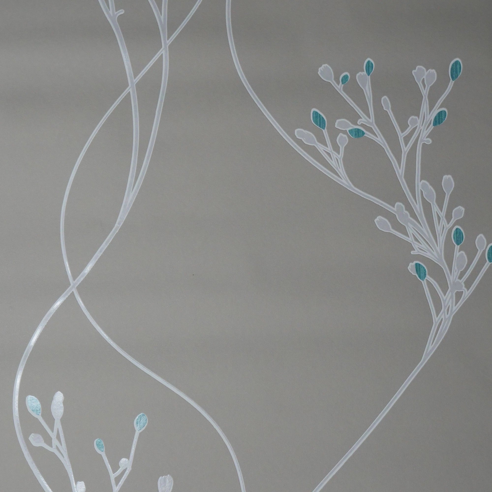 Bloem en knop taupe (set van 2 rollen)