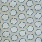 Hexagon ecru blue (per rol)