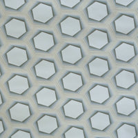 Hexagon ecru blue (per rol)