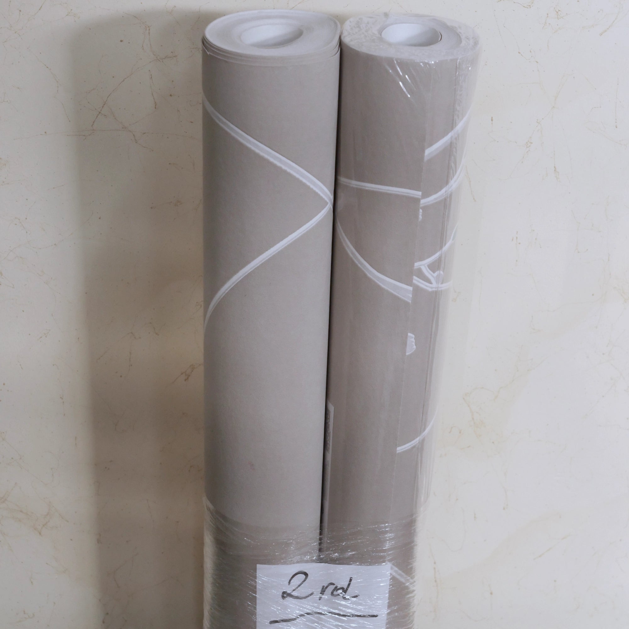 Bloem en knop taupe (set van 2 rollen)