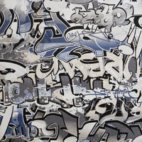 Graffiti wall blauw (set van 3 rollen)