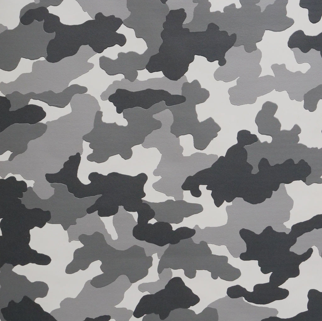 Leger vlekken grijs (per rol)