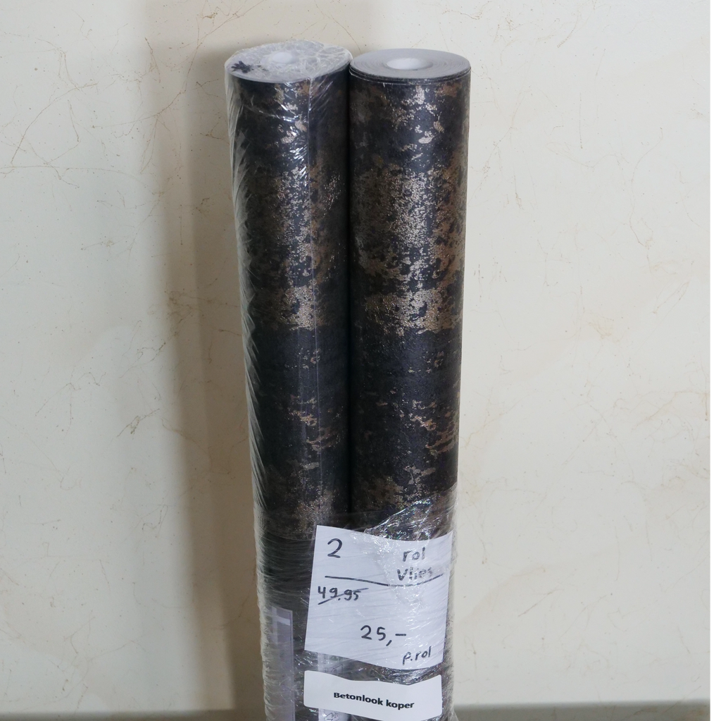 Betonlook koper (set van 2 rollen)