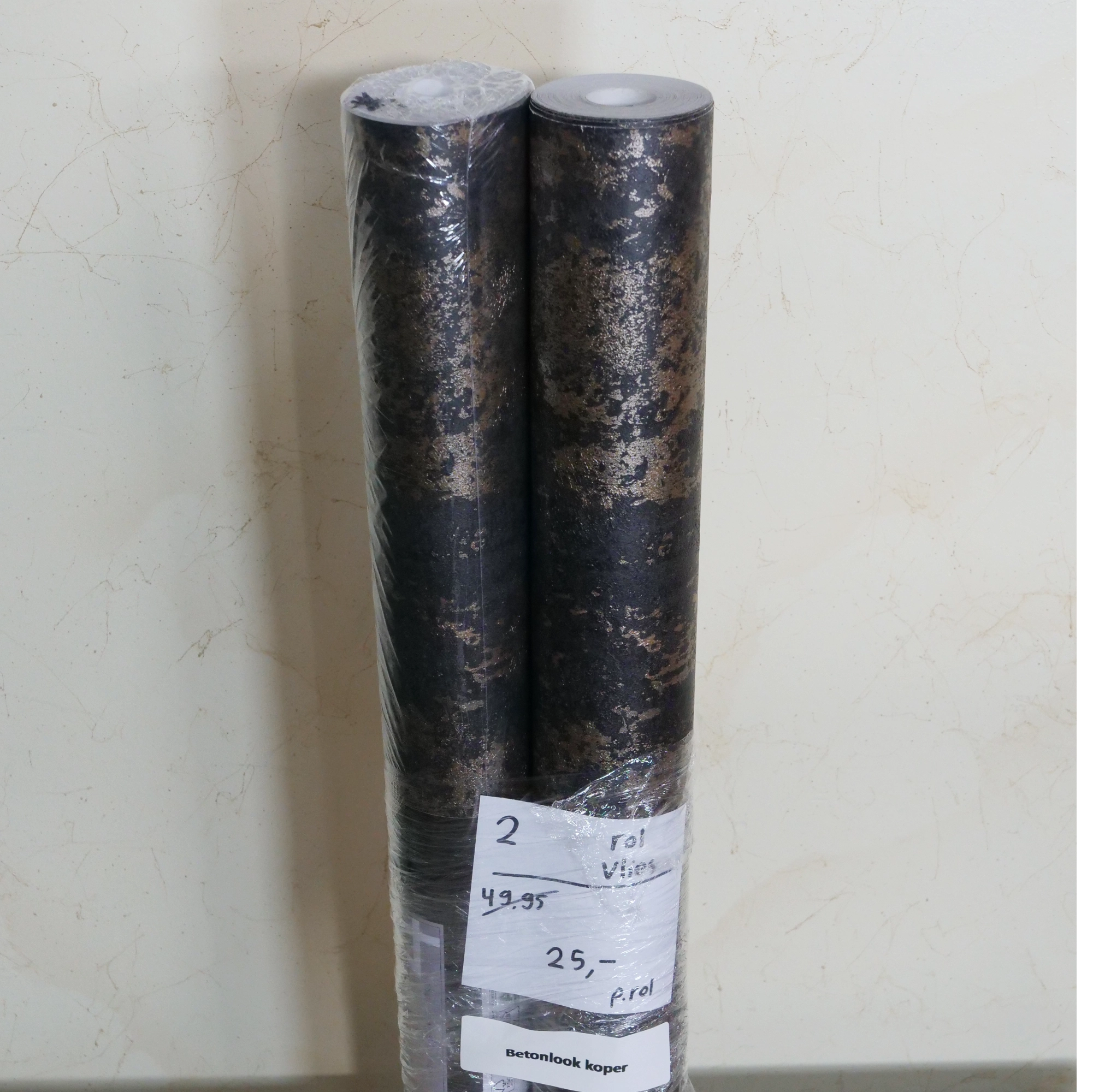 Betonlook koper (set van 2 rollen)