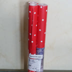 Rood met wite stippen (per rol)