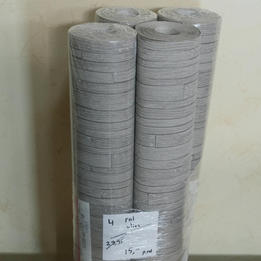 Lattenwand taupe (set van 4 rollen)