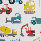 Bouwplaats voertuigen wit (per rol)