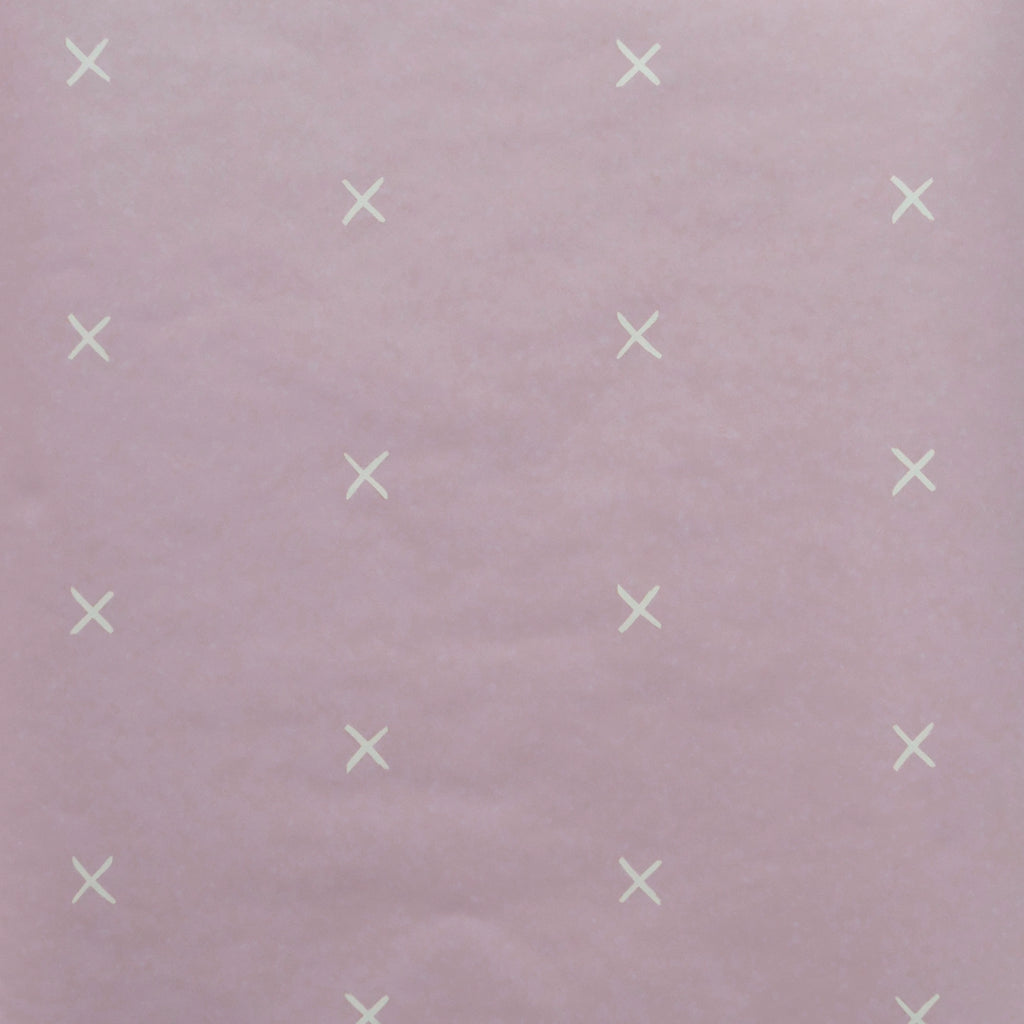 Lief roze met kruisjes (per rol)
