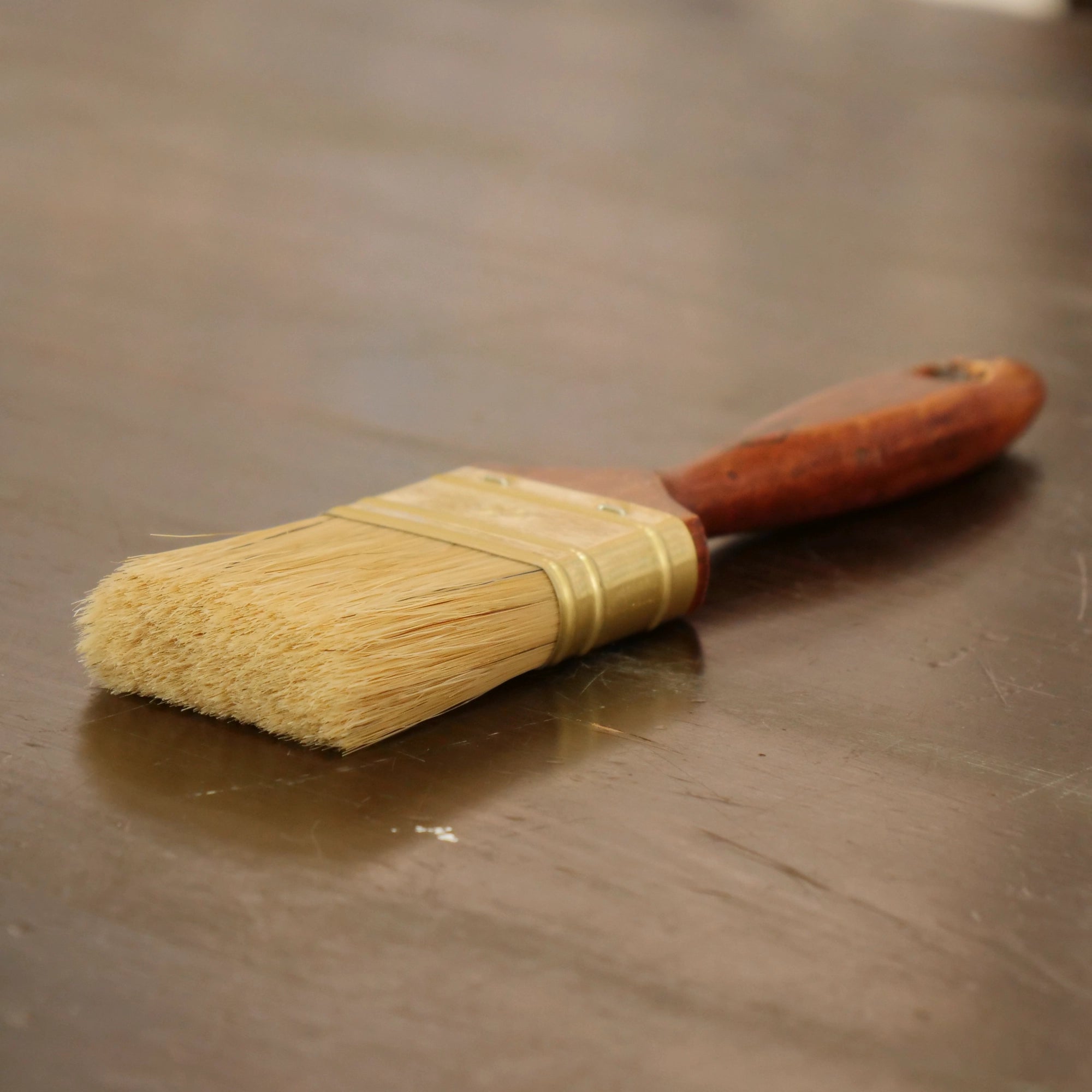 Platte kwast bruin Hoofdafbeelding