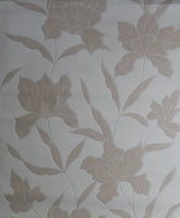Bloemen taupe (set van 2 rollen)